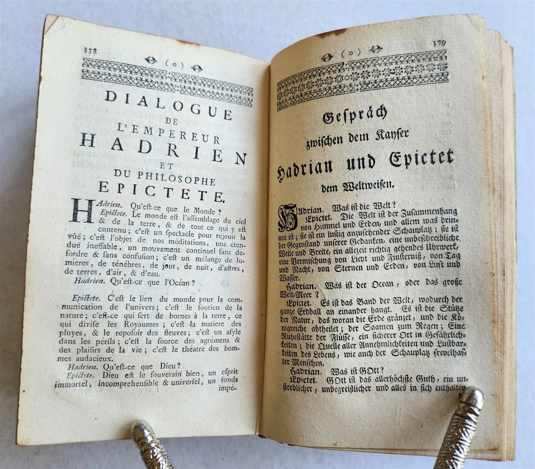 1758 FABLES of AESOP in FRENCH & GERMAN antique - 8