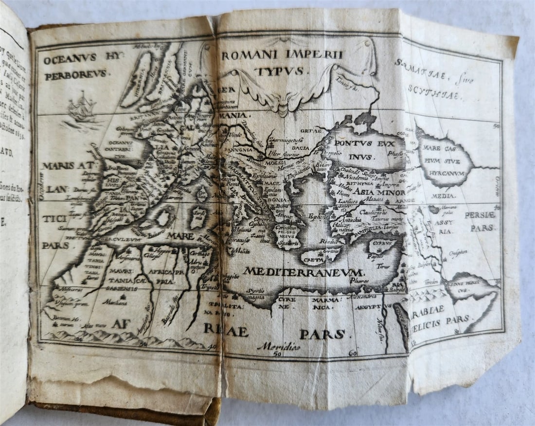 1660 JULIUS CAESAR antique ILLUSTRATED w/ MAPS - 5