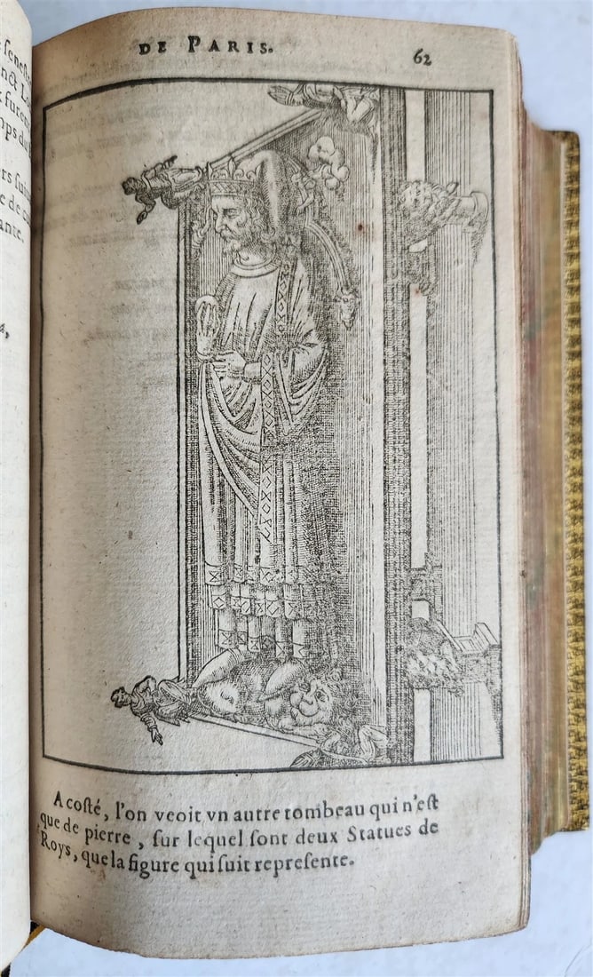 1608 HISTORICAL GUIDE to PARIS ILLUSTRATED w/ 55 WOODCUTS antique - 11