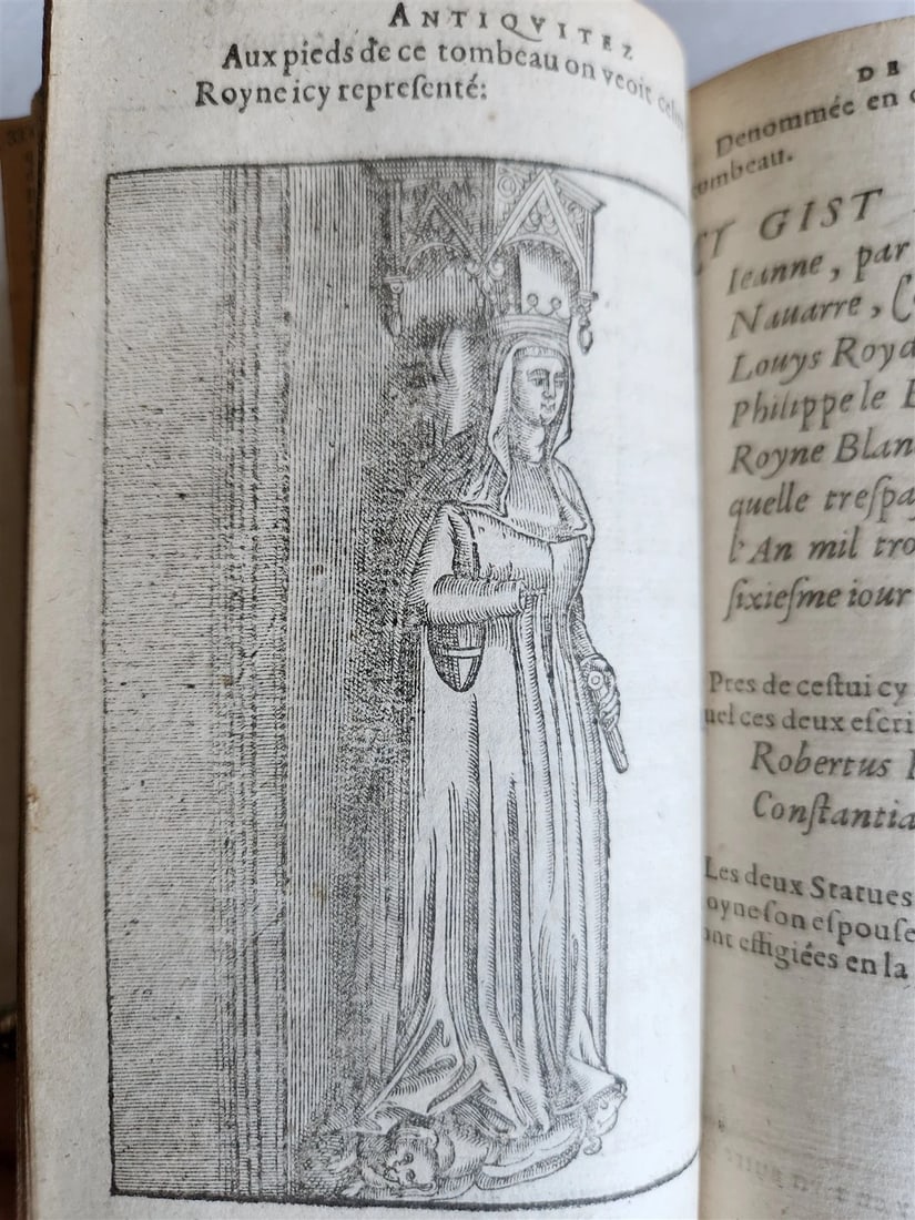 1608 HISTORICAL GUIDE to PARIS ILLUSTRATED w/ 55 WOODCUTS antique - 8