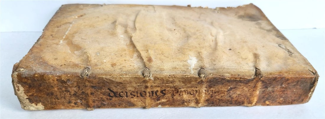 1567 CANON LAW antique 16th CENTURY FOLIO vellum binding Decisiones Canonicae - 2