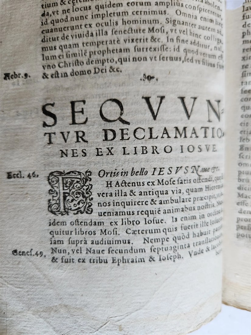 1571 BIBLE OLD TESTAMENT COMMENTARIES ANTIQUE 16th CENTURY vellum binding - 9