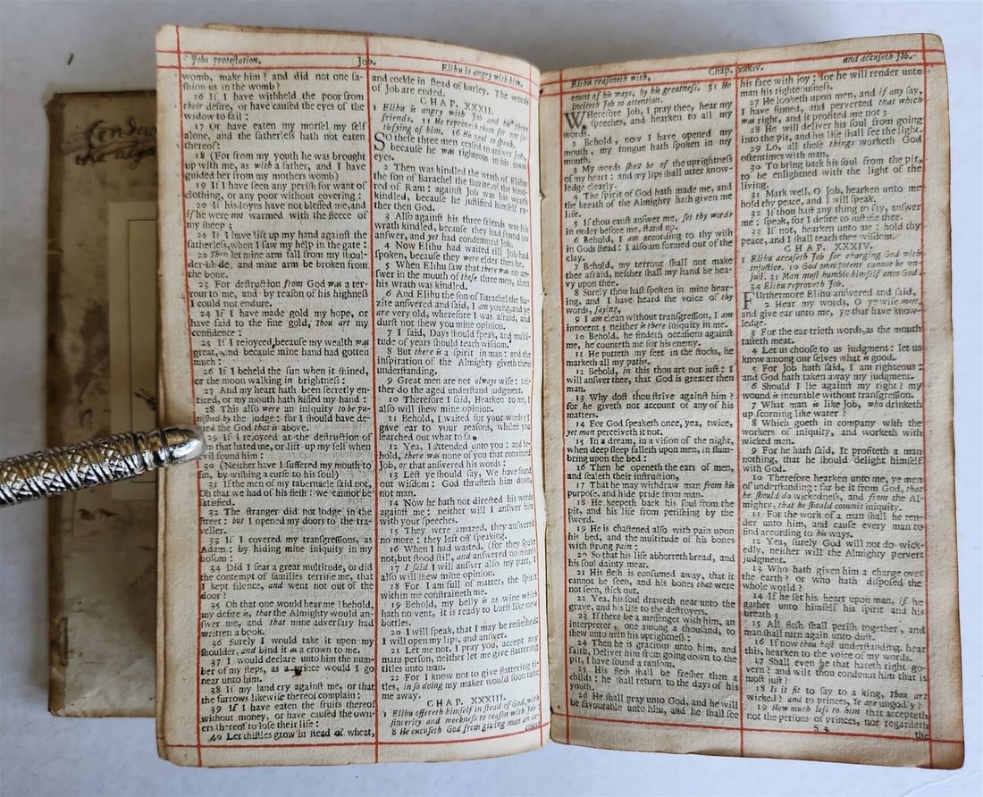 1672 BIBLE in ENGLISH antique 17th CENTURY vellum binding - 8