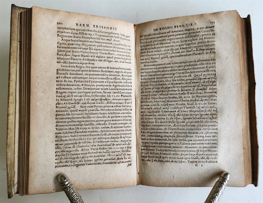 1595 PERSIAN EMPIRE HISTORY antique VELLUM BOUND 16th CENTURY rare - 5