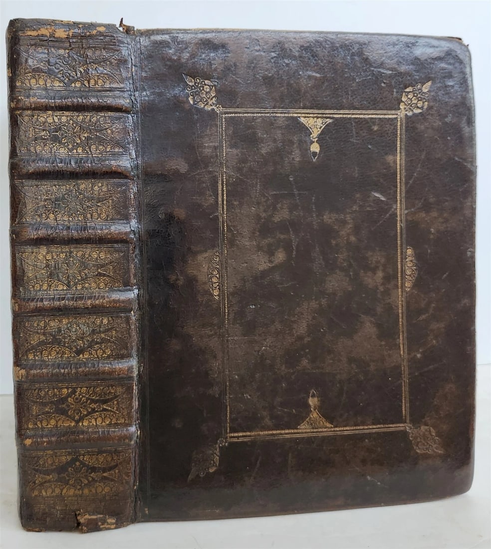 1678 BIBLE in ENGLISH w/ ORIGINAL BINDING antique OLD & NEW TESTAMENT 17th CENT. - 2