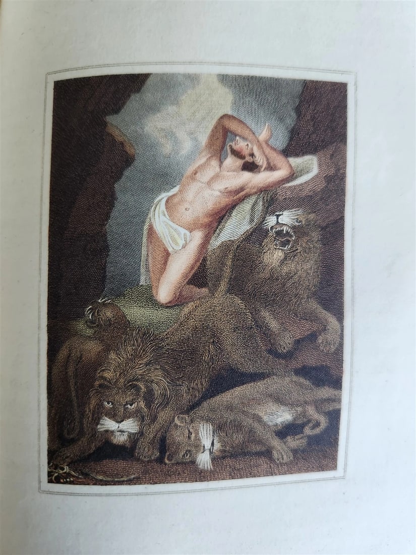 1802 BOOK of COMMON PRAYER w/ PSALTER ILLUSTRATED in COLOR antique in ENGLISH - 17