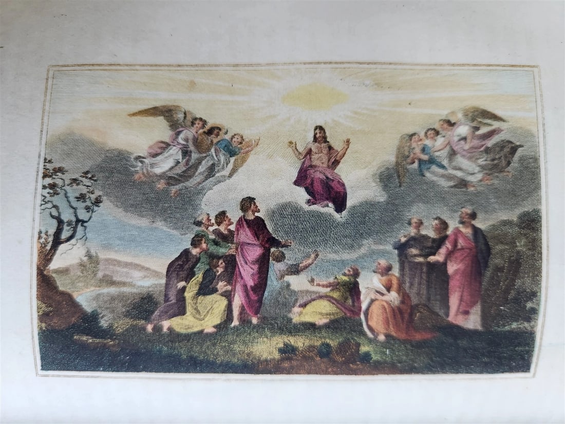 1802 BOOK of COMMON PRAYER w/ PSALTER ILLUSTRATED in COLOR antique in ENGLISH - 5