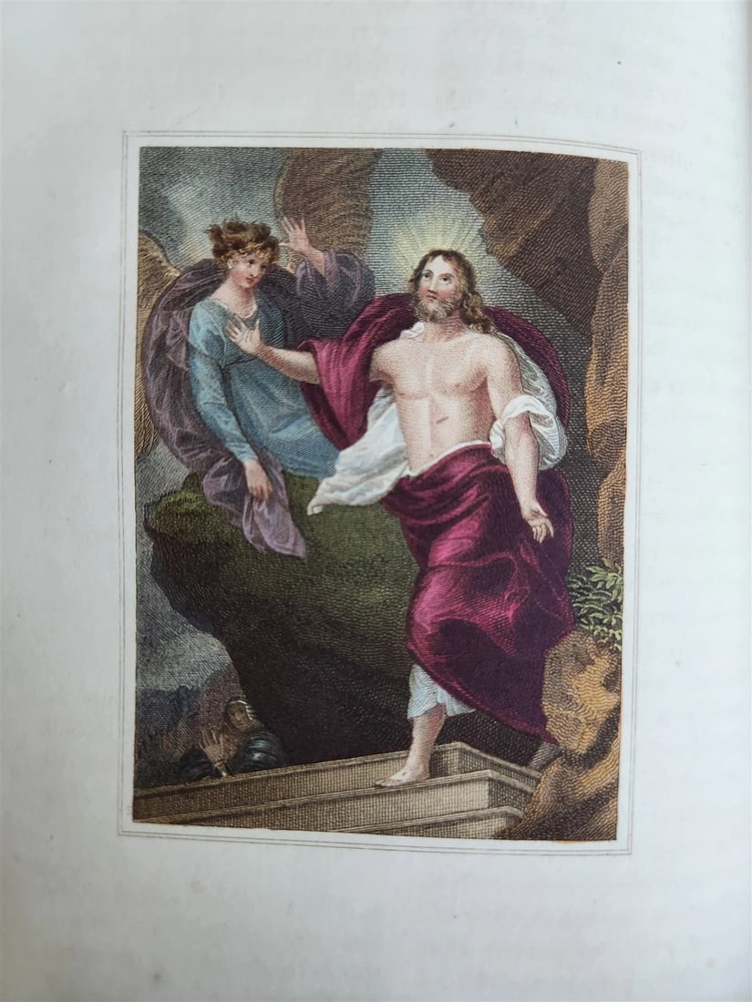 1802 BOOK of COMMON PRAYER w/ PSALTER ILLUSTRATED in COLOR antique in ENGLISH - 6