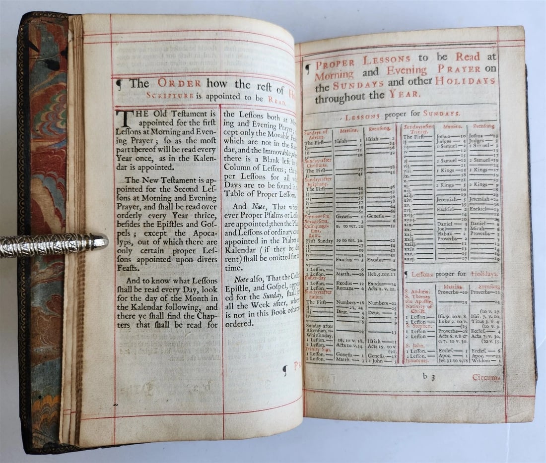 1716 BOOK of COMMON PRAYER w/ PSALTER or PSALMS of DAVID antique in ENGLISH - 7