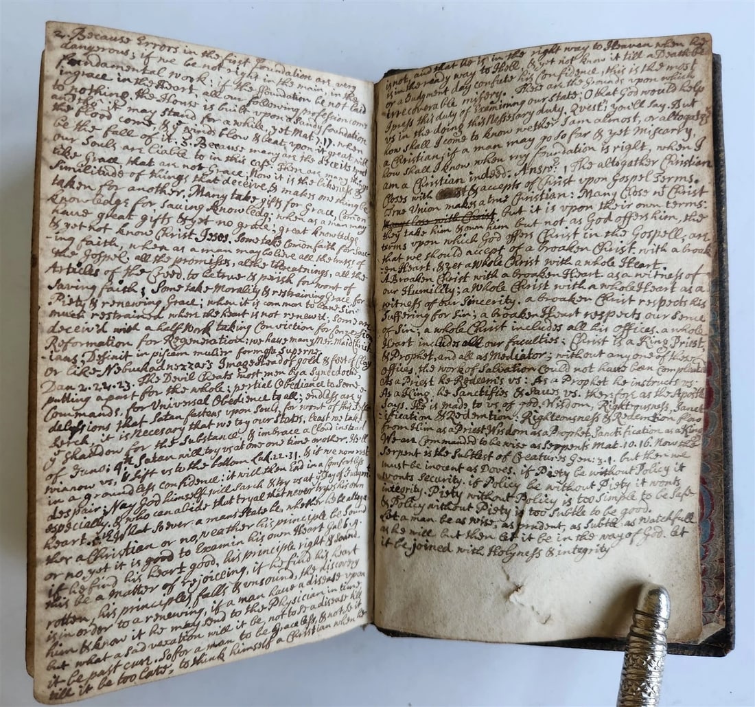 1705 PRACTICE of PIETY by Bayly Lewis antique in ENGLISH original binding - 9