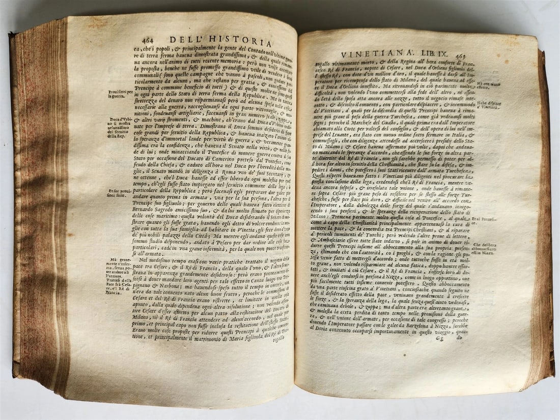 1645 HISTORY of VENICE by PAOLO PARUTA antique VELLUM BOUND 17th CENTURY - 7