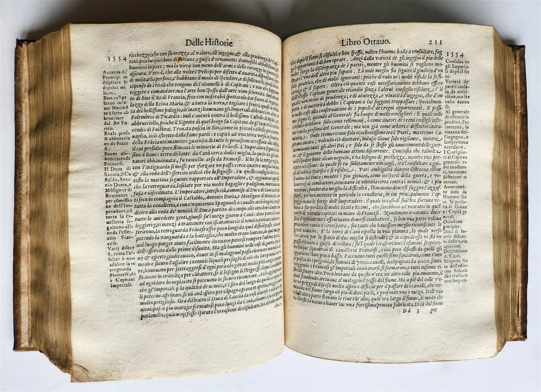 1589 HISTORY of ITALY by NATALE CONTI 2 VOLS antique VELLUM BOUND 16th CENTURY - 4