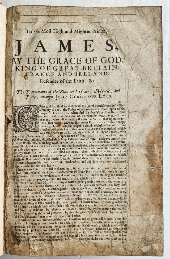 1683 BIBLE in ENGLISH ILLUSTRATED w/ MAPS KING JAMES FOLIO antique - 7