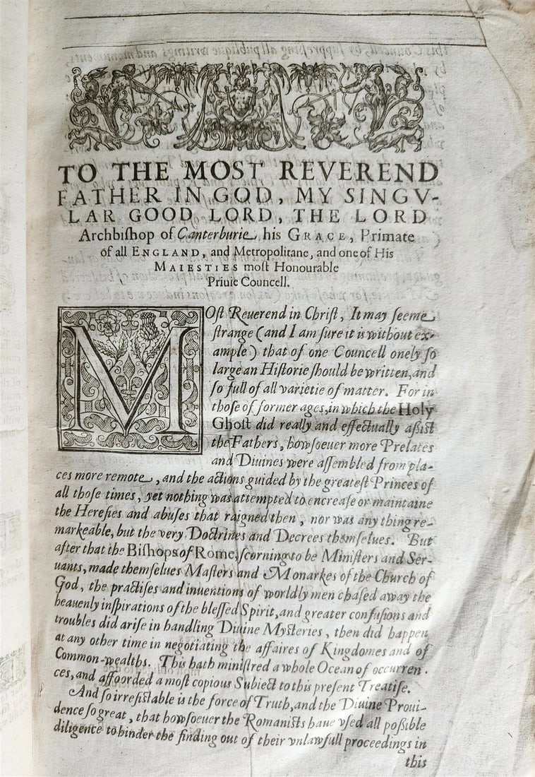 1629 HISTORIE of COUNCIL of TRENT in ENGLISH by N. BRENT FOLIO antique - 7