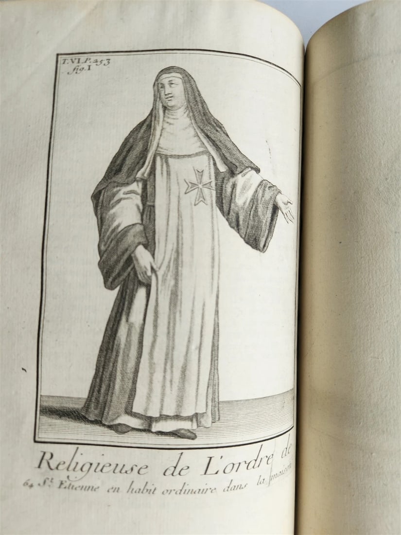 1792 RELIGIOUS & MILITARY ORDERS HISTORY 8 VOLS antique ILLUSTRATED 810 PLATES - 16