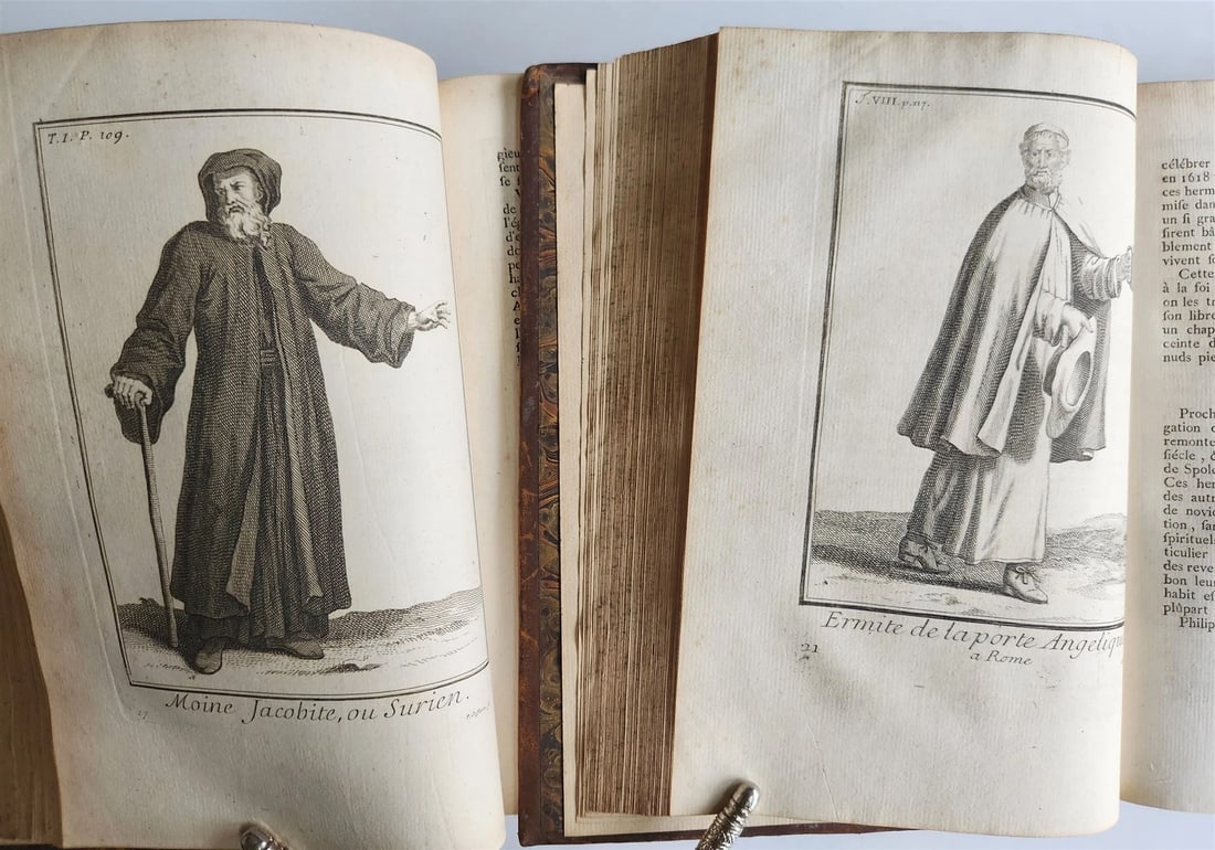 1792 RELIGIOUS & MILITARY ORDERS HISTORY 8 VOLS antique ILLUSTRATED 810 PLATES - 8