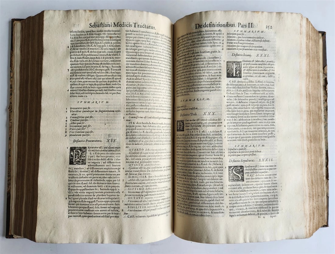 1586 CIVIL & CANON LAW BOOK antique S. MEDICI Tractatus 16th CENTURY FOLIO - 13