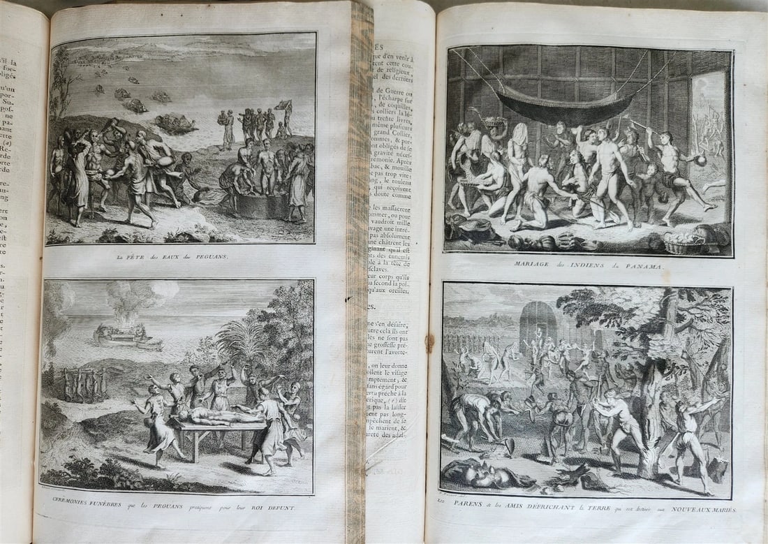 1741 HISTOIRE des CEREMONIES et COUTUMES de PEUPLES DU MONDE 7 vols antique - 20