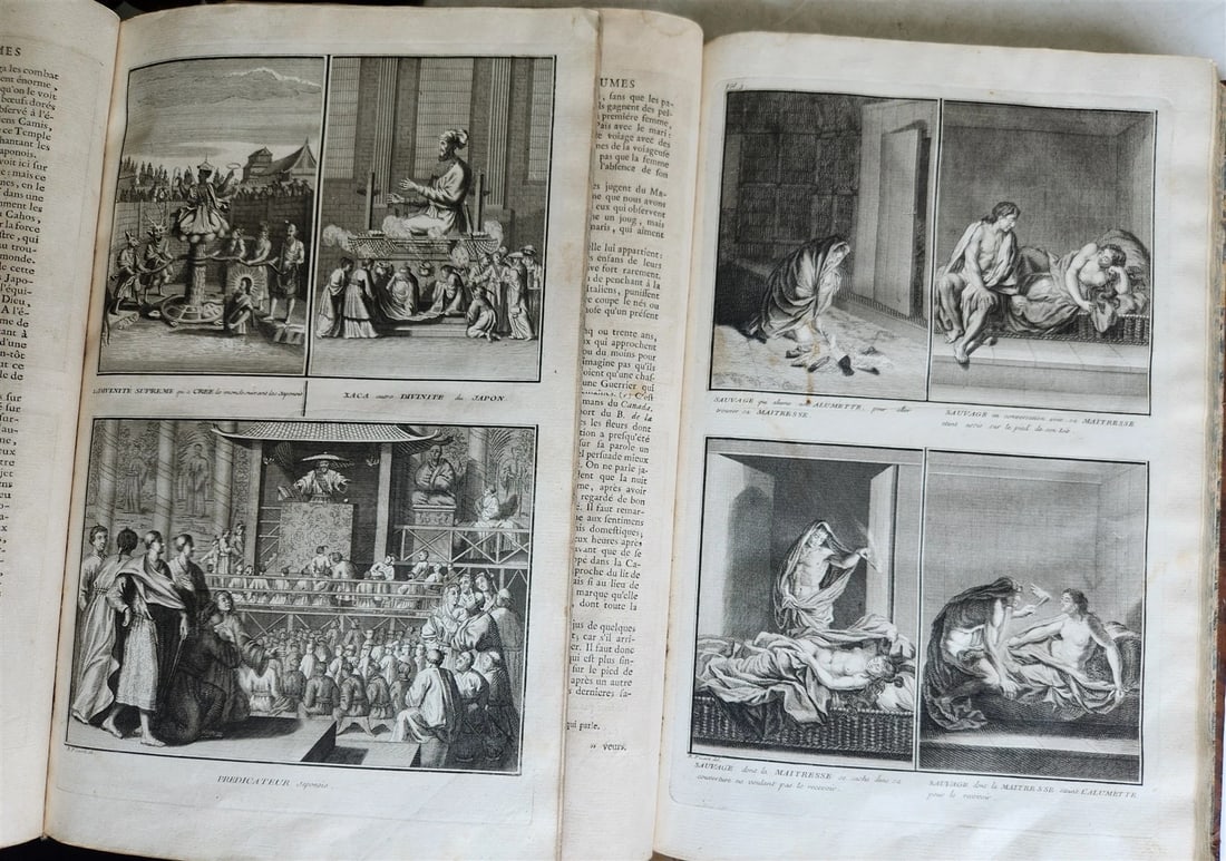 1741 HISTOIRE des CEREMONIES et COUTUMES de PEUPLES DU MONDE 7 vols antique - 5