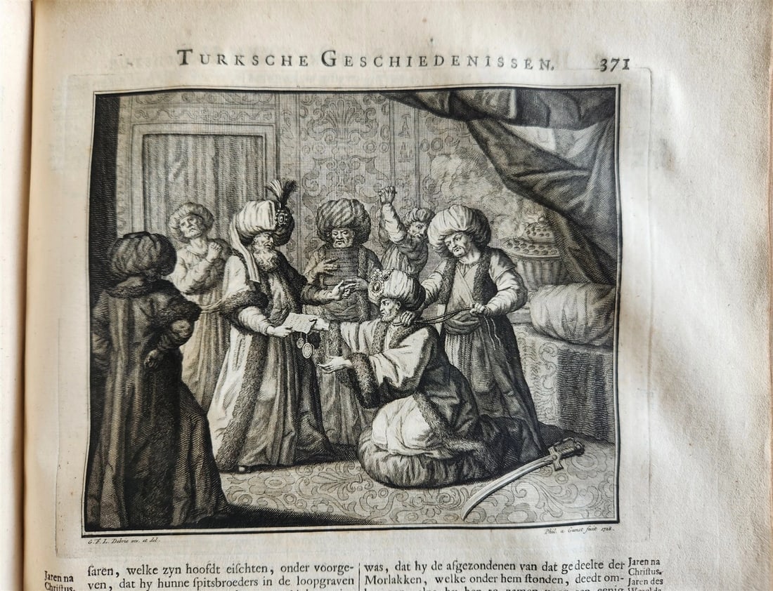 1721-1728 HISTORY OF THE WORLD ILLUSTRATED 5 FOLIO VOLUMES w/MAPS antique VELLUM - 4