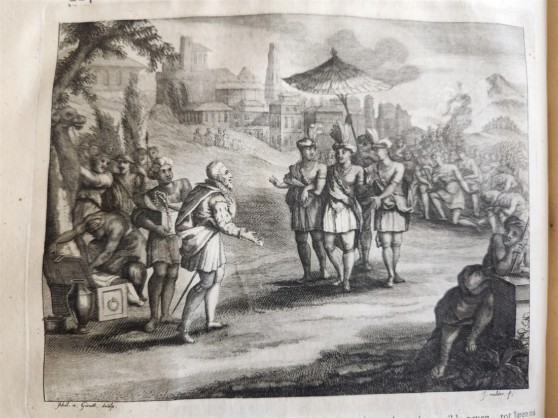 1721-1728 HISTORY OF THE WORLD ILLUSTRATED 5 FOLIO VOLUMES w/MAPS antique VELLUM - 8