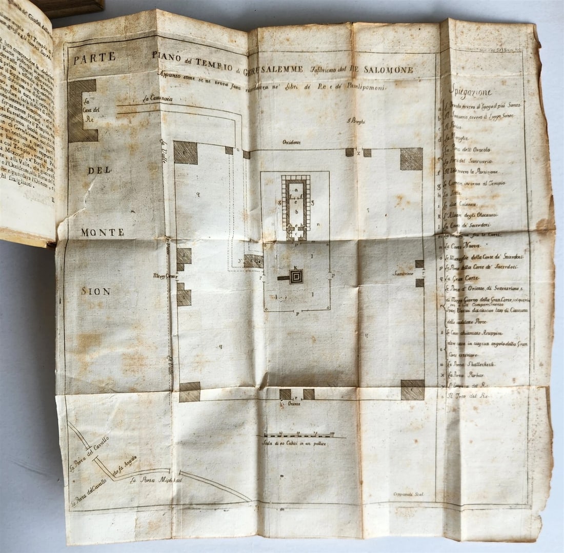 1741 UNIVERSAL HISTORY 7 VOLUMES antique ILLUSTRATED w/ MAPS in ITALIAN vellum - 17