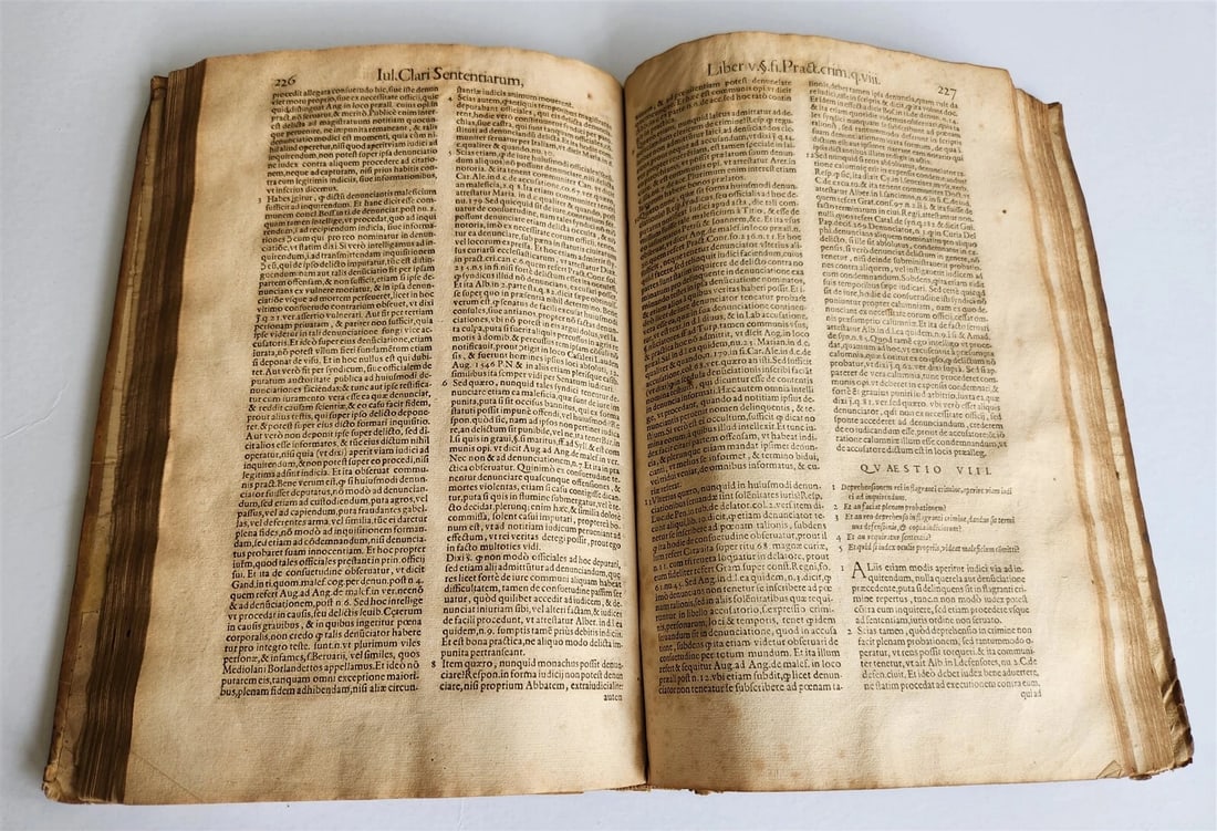 1582 LAW BOOK by CLARO GIULIO antique VELLUM BOUND FOLIO 16th CENTURY - 7