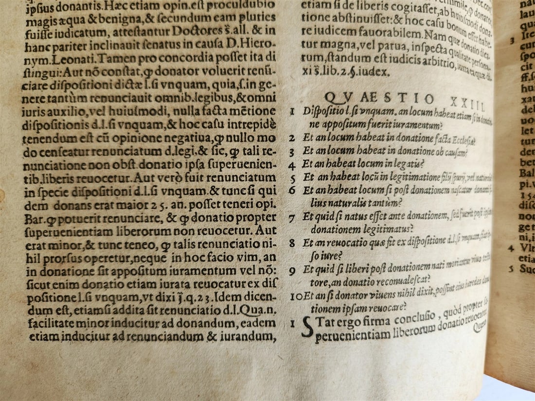 1582 LAW BOOK by CLARO GIULIO antique VELLUM BOUND FOLIO 16th CENTURY - 9