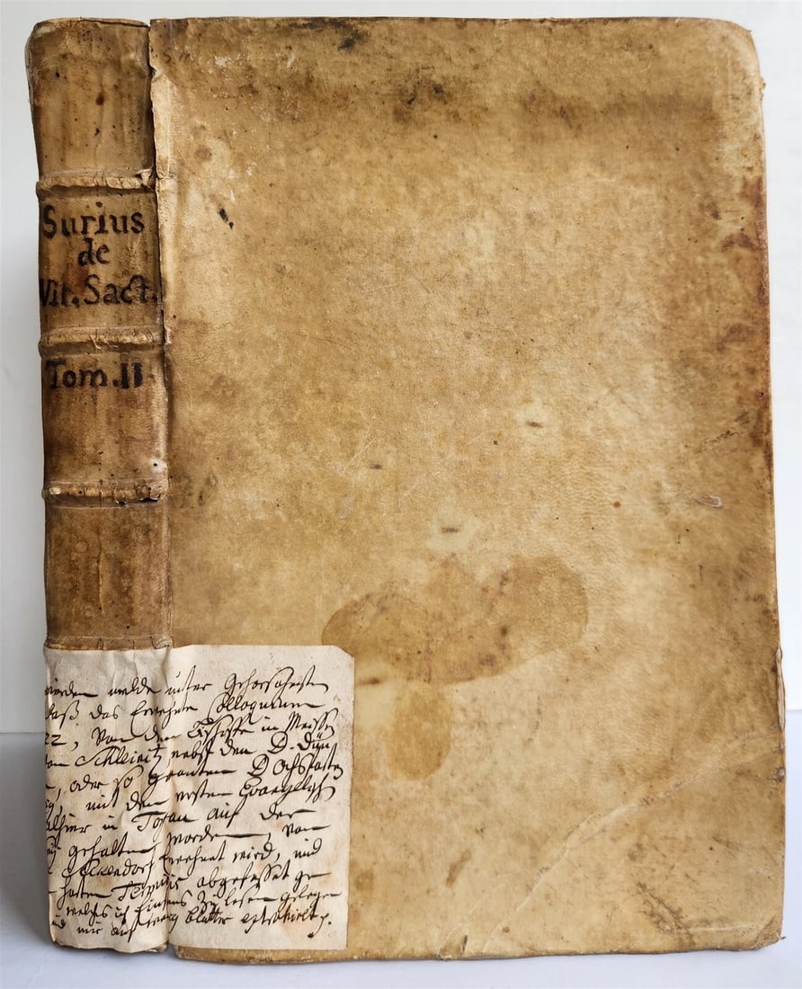 1581 LIVES of SAINTS antique VELLUM FOLIO De vitis sanctorum ab Aloysio Lipomano - 2