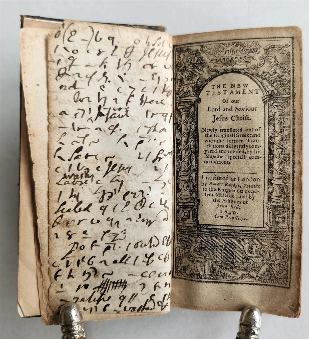 1640 BIBLE in ENGLISH antique New Testament Robert Barker & assigns of John Bill - 2