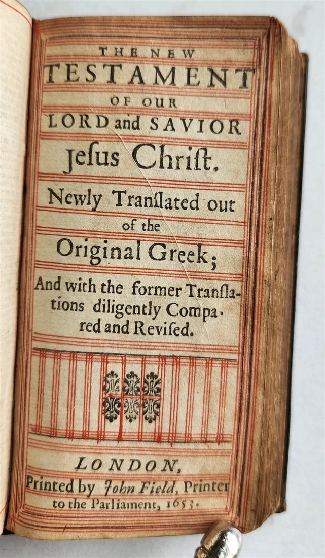 1653-54 BIBLE in ENGLISH antique Old & New Testament London: by John Field - 3