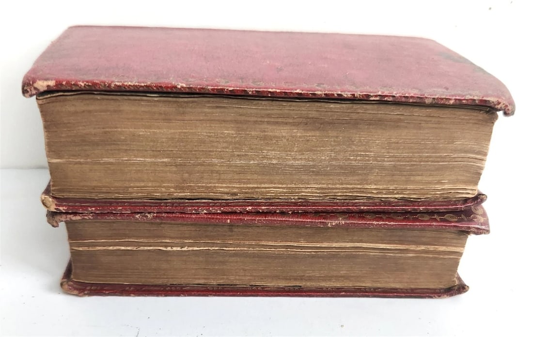 1684 BIBLE in ENGLISH ILLUSTRATED w/89 PLATES 2 VOLS OLD & NEW TESTAMENT antique - 2