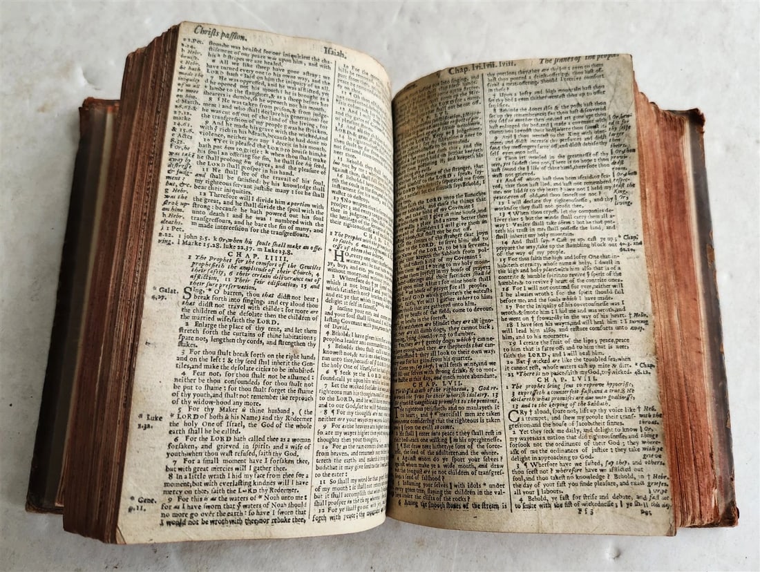 1638 BIBLE in ENGLISH OLD & NEW TESTAMENT by ROBERT BARKER antique w/PSALMS - 16