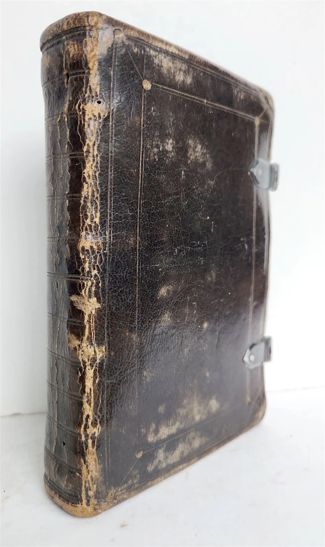 1631-34 BIBLE in ENGLISH ILLUSTRATED NEW TESTAMENT COMMON PRAYERS PSALMS antique - 2