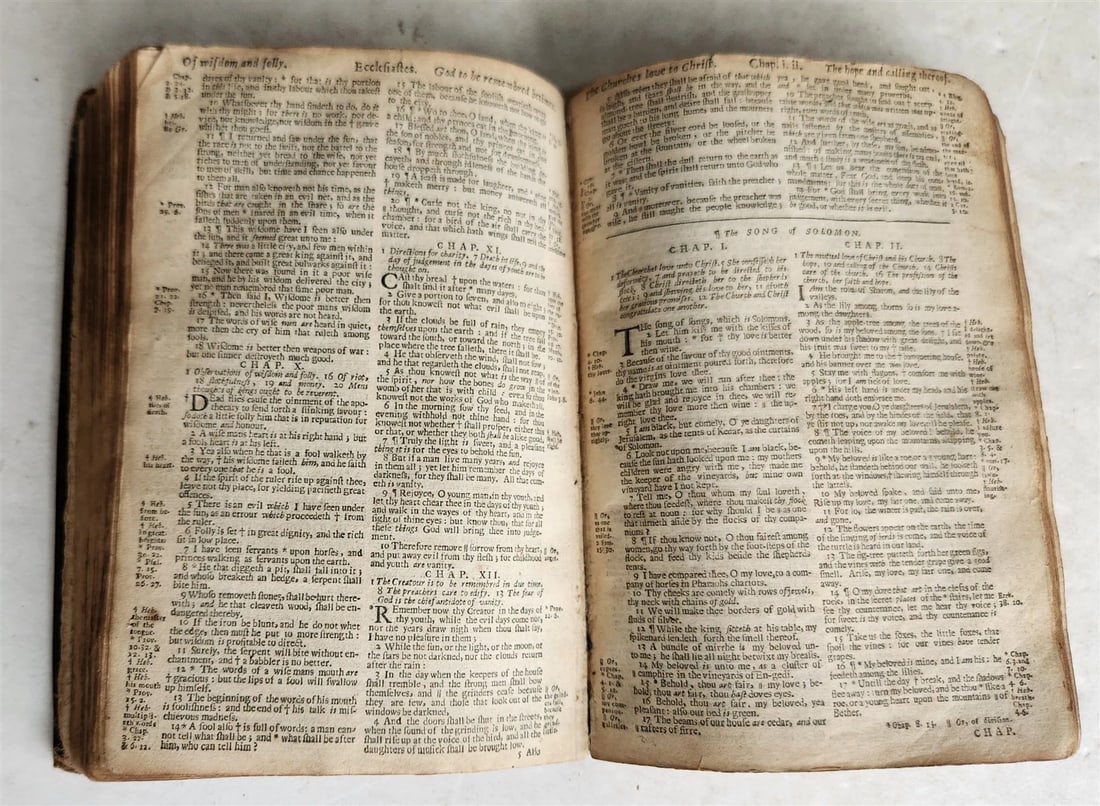 1660 BIBLE in ENGLISH OLD & NEW TESTAMENT by Henry Hills & John Field antique - 11