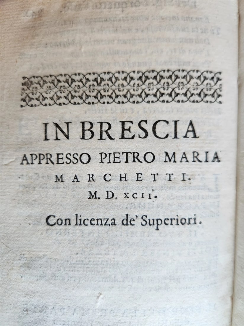 1592 POETRY by TORQUATO TASSO antique vellum bound 16th CENTURY - 8