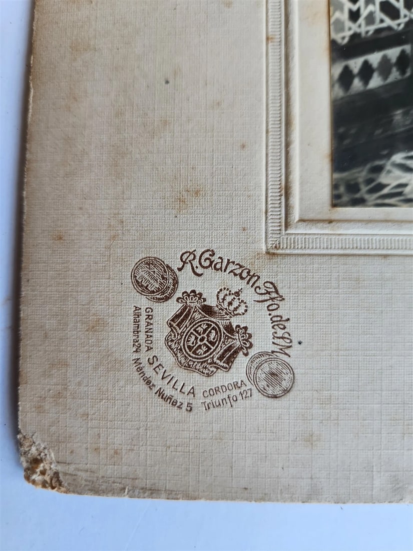 1920 ORIENTALIST PHOTO by RAFAEL GARZON antique SEVILLA SPAIN MOORISH STUDIO - 2