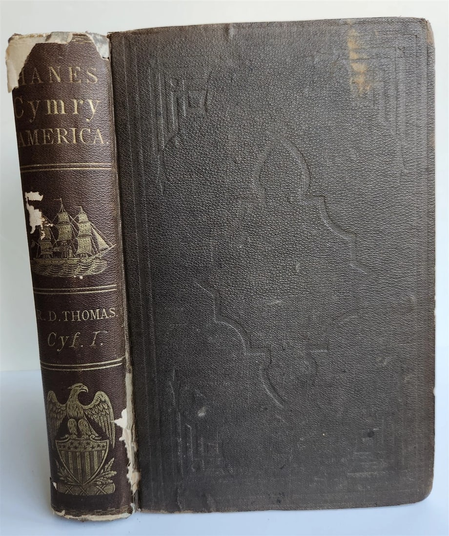 1872 HISTORY of WELSH in AMERICA antique HANES CYMRY AMERICANA - 2
