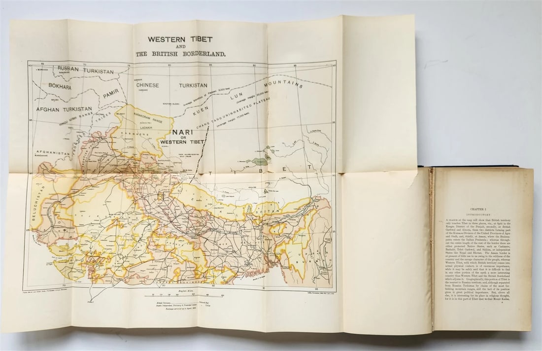 1906 WESTERN TIBET AND BRITISH BORDERLAND antique ILLUSTRATED - 2