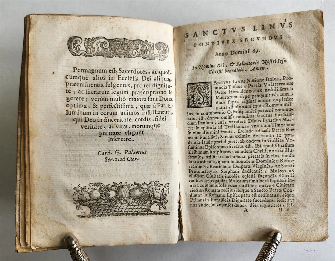 1706 FLORENTINE POPES & CARDINALS HISTORY in LATIN antique vellum binding - 11