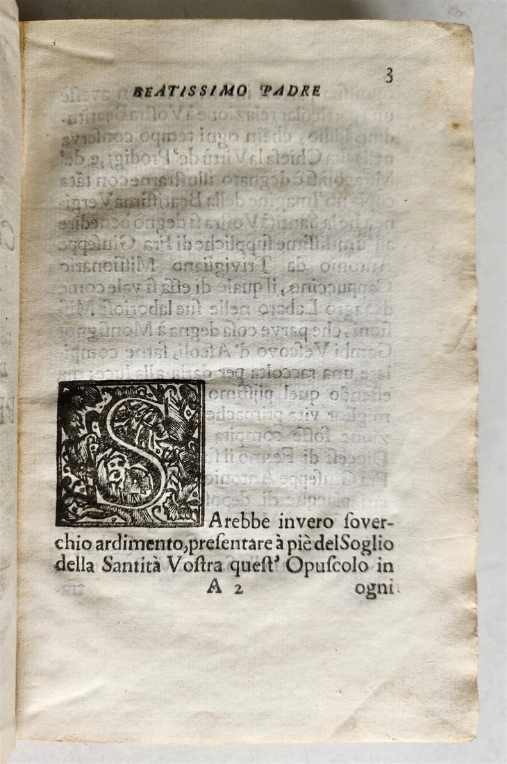 1727 GRACES & MIRACLES of GOD antique in ITALIAN vellum bound - 4