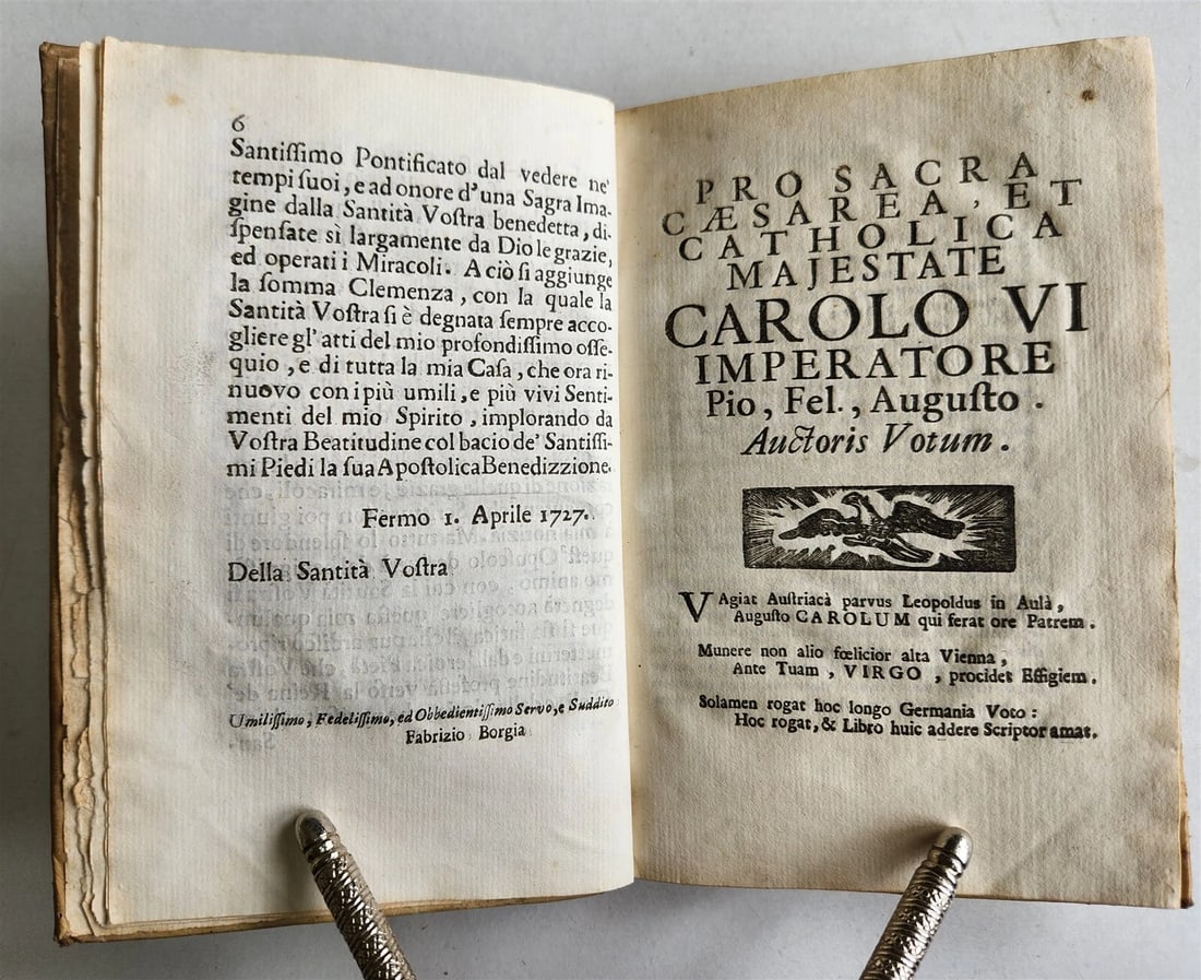 1727 GRACES & MIRACLES of GOD antique in ITALIAN vellum bound - 5