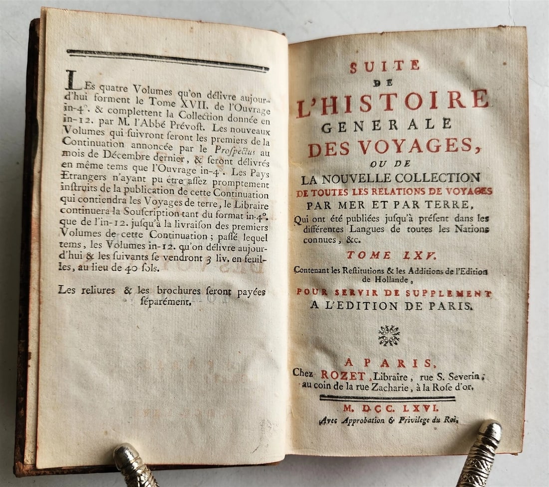 1766 HISTOIRE des VOYAGES VOL. 65 antique illustrated TRAVELS to INDONESIA - 2