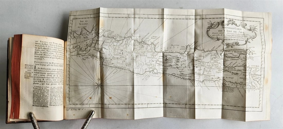 1766 HISTOIRE des VOYAGES VOL. 65 antique illustrated TRAVELS to INDONESIA - 4