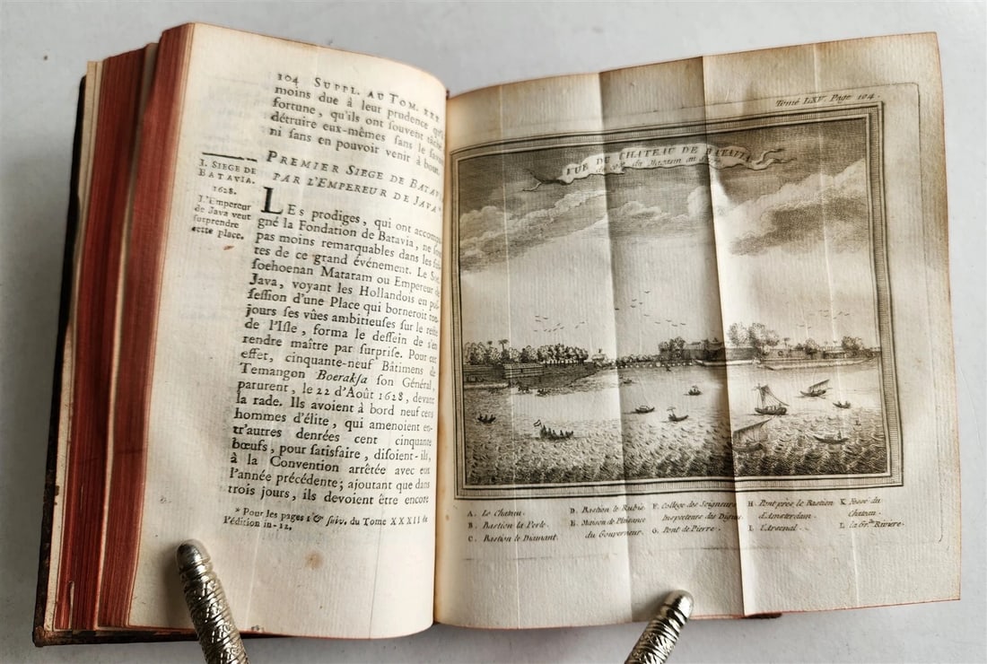 1766 HISTOIRE des VOYAGES VOL. 65 antique illustrated TRAVELS to INDONESIA - 5