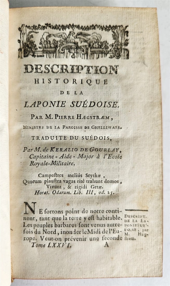 1770 HISTOIRE des VOYAGES VOL. 76 antique illustrated TRAVELS to SWEDEN - 4