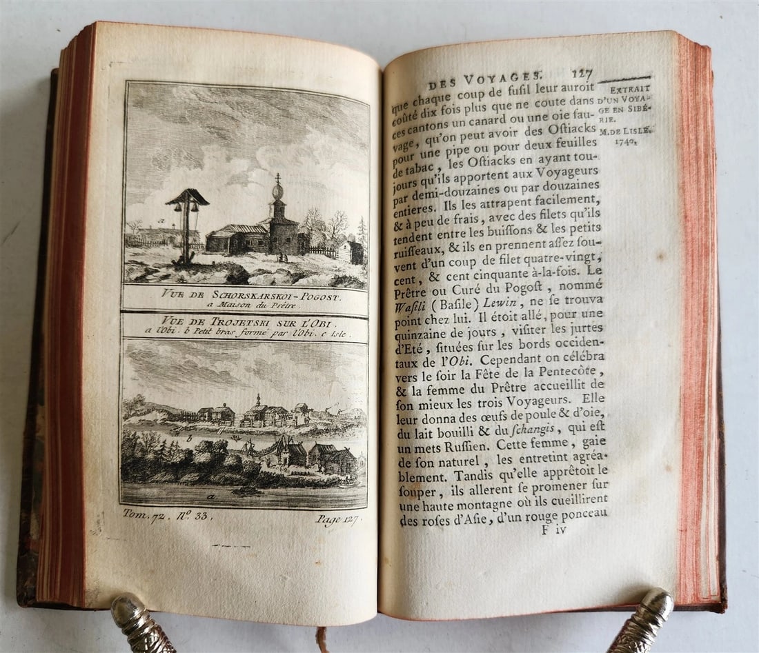 1768 HISTOIRE des VOYAGES illustrated TRAVELS to SIBERIA, RUSSIA Vol. 72 antique - 11