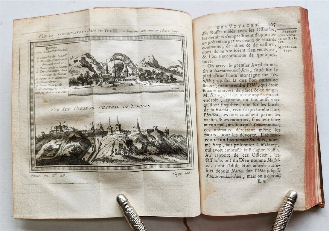 1768 HISTOIRE des VOYAGES illustrated TRAVELS to SIBERIA, RUSSIA Vol. 72 antique - 7