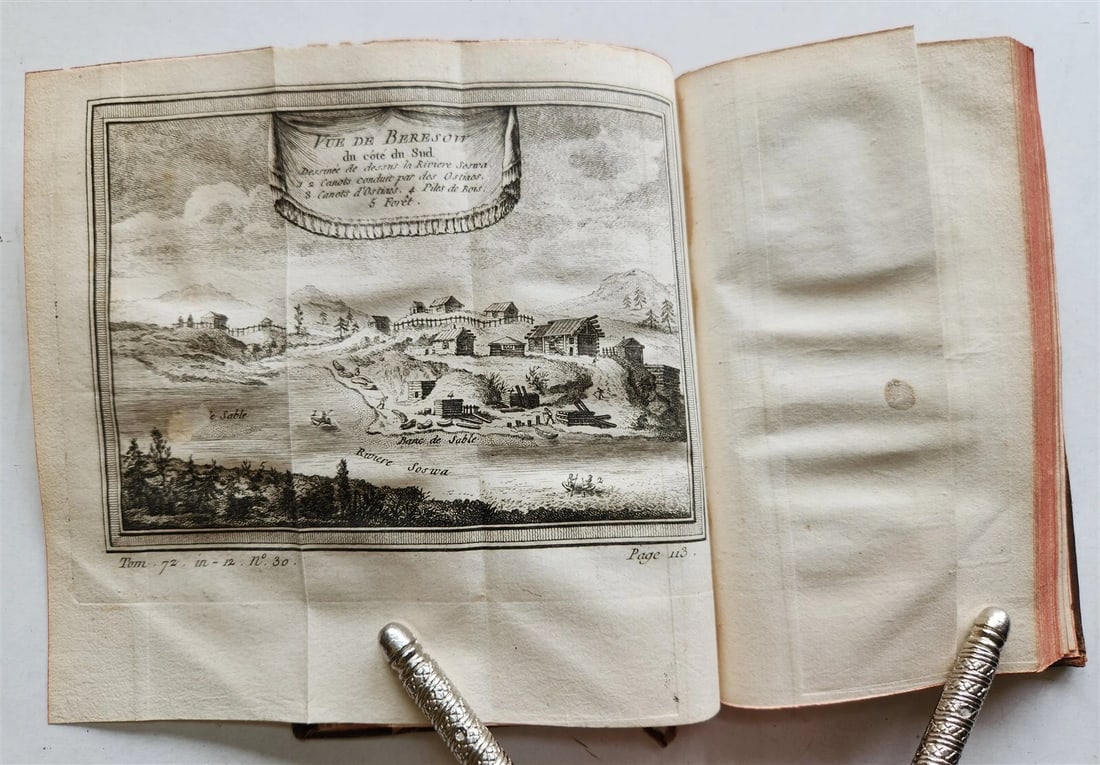 1768 HISTOIRE des VOYAGES illustrated TRAVELS to SIBERIA, RUSSIA Vol. 72 antique - 8