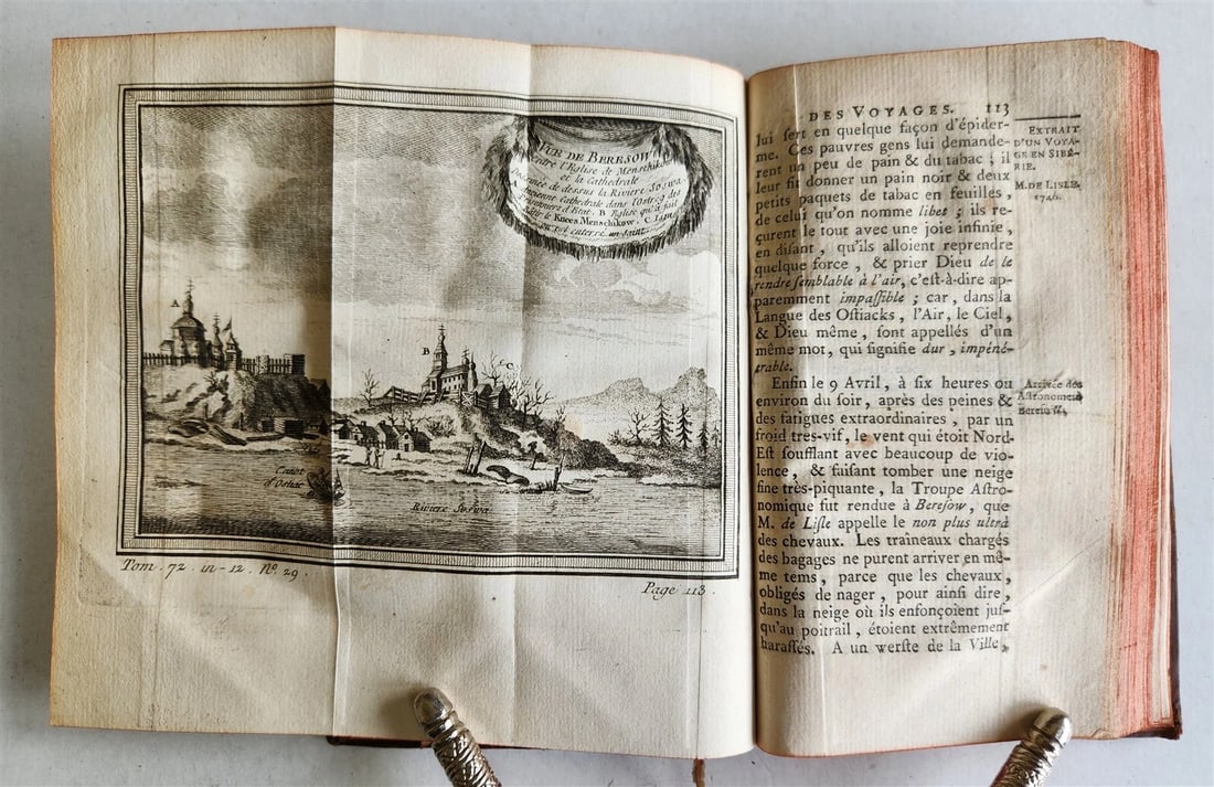 1768 HISTOIRE des VOYAGES illustrated TRAVELS to SIBERIA, RUSSIA Vol. 72 antique - 9